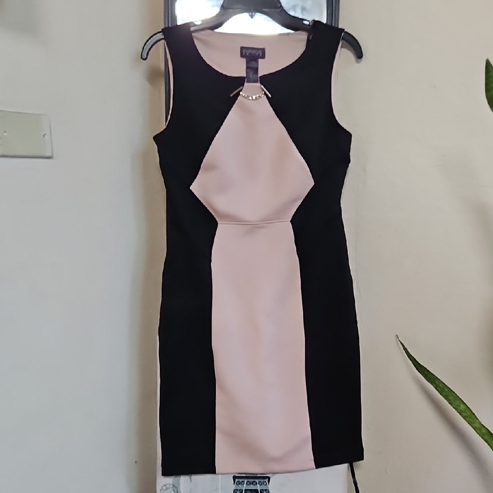 Elegant Black and Pink Dress